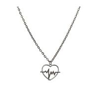 Joyas/Collares Cadena de Acero Personalizada Pareja Simple aleación Colgante Amor Lateral Collar Colgantes para Mujeres