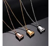 Joyas Conmemorativas De Corazón De Acero Inoxidable Grabadas Para Siempre En Mi Collar Con Colgante De Urna De Ceniza De Cremación De Corazón,Papá