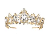 Joyas de cabello Tiaras de corona para mujeres Barroque Corona Roja Azul Cristal Verde Tiaras Bridal Corona Accesorios de cabello de oro Vintage Coronas Diadema de diadema de diadema de Gagalu