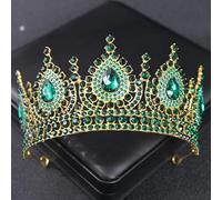 Joyas de Cabello Tiaras de Corona para Mujeres Cierro de Lujo Cúcico Crown Crystal Tiaras Nupciales Coronas Reina Princesa Renúdón Día Diadem Diabanza Joyería para el Cabello de la Boda, 7