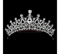 Joyas de cabello Tiaras de corona para mujeres Princesa Queen Crown Diadem Barroque Barroque Tiaras y coronas Coronas Accesorios para el cabello Cabezado de boda de cristal de novia (color: 16)