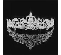 Joyas de cabello Tiaras de la corona para mujeres Princesa Reina Corona Diadema Barroque Tiaras y coronas Tiaras para cabello Accesorios para el cabello de la boda del cristal de novia (color: 3)
