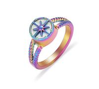 Joyas de cremación para cenizas anillo de urna de brújula para mujeres anillo de cremación sostiene seres queridos cenizas recuerdo urnas anillos de los dedos