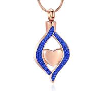 Joyas de cremación para cenizas The Eye of My Heart Keepsake Memorial Jewelry for Urn Necklace Colgante para cenizas de acero inoxidable con cadena de 20 pulgadas