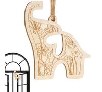 Joyas de elefante para fraternidad - colgante de madera, accesorios de amistad con tarjeta de historia | Decoración especial para vacaciones, idea de regalo única para simbolizar amistades
