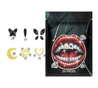 Joyas de gemas de dientes - Gemas de dientes de para niñas, kit de gemas de dientes para dientes, kit de joyería de cristales, kit de iniciación de joyería de dientes, mejora tu sonrisa con