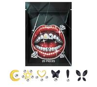 Joyas de gemas de dientes | Kit de gemas de dientes para niñas, kit de gemas de dientes para dientes, kit de joyería de cristales, kit de iniciación de joyería de dientes, mejora tu sonrisa con una