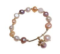Joyas de niñas 1 PC Color Perrial de perlas simuladas con dinero Mujeres de la cadena de muñeca de diseño de gatos Presente para accesorios para novias y adolescentes
