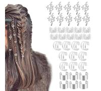 Joyas de trenza genéricas para mujeres para el pelo para trenzas Puños de trenzados 40X, joyas Dreadlock para el pelo de metal decorativo para el pelo, accesorio y
