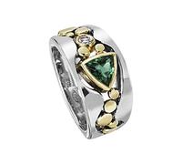 Joyas étnicas Creativo conjunto de patrones calados con anillo de circón azul verdoso anillo moderno anillo de moda para mujeres y niñas regalo de joyería