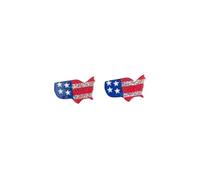 Joyas exclusivas y versátiles ¡Dale un toque aún más especial al Día de la Independencia! ¡No te pierdas estos aretes pequeños y exquisitos! (A, 3x3.5cm)