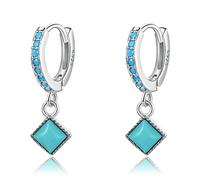 Joyas finas, anillos Mujeres, hebillas de orejas simples pendientes colgantes de tugquoise para mujeres joyas de playa de fiesta de playa