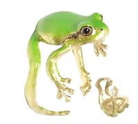 Joyas Grenouille Para Mujeres, Joyas De Rana, Anillo De Rana, Anillo Ajustable De Una Rana De Árbol, Delicadas Joyas Hecho A Mano De Rana Abierta Para Adultos, riferimento alla descrizione