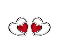 Joyas Mujeres Pendientes pequeños del corazón de los tachuelas Amor por la dama