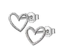 Joyas Mujeres Pendientes pequeños del corazón de los tachuelas Amor por la dama