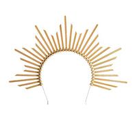 Joyas para el cabello Tiaras de corona para mujeres 1 PPC Crown Headband Golden Halo Halo Cabello Mary Halo Halo Goddess Corona Farty Headwear Halloween Cosplay Cosaprota