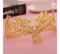 Joyas para el cabello Tiaras de corona para mujeres Barroco Crown Fashion Gold Color Hojas de novia de boda nupcial Joyería para el cabello de la boda para mujeres