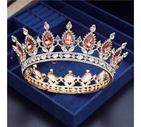 Joyas para el cabello Tiaras de corona para mujeres Círculo de cristal vintage diadema nupcial Rey Rey Corona de bodas Tiaras Novias Coronas Prom Crowns Joyas de cabello por Gagalu (color: color de