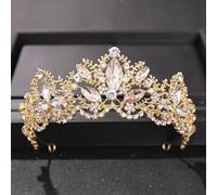 Joyas para el Cabello Tiaras de Corona para Mujeres Color de Oro Tiaras de Boda de Lujo de Lujo y Coronas Party Drinestone Prom Bridal Diadem Crown Tiara para Mujeres Joyas para el Cabello de la