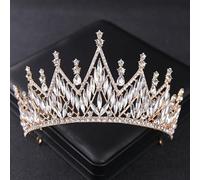 Joyas para el Cabello Tiaras de Corona para Mujeres Color de Oro Tiaras de Boda de Lujo de Lujo y Coronas Party Drinestone Prom Bridal Diadem Crown Tiara para Mujeres Joyas para el Cabello de la