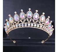 Joyas para el Cabello Tiaras de Corona para Mujeres Color de Oro Tiaras de Boda de Lujo de Lujo y Coronas Party Drinestone Prom Bridal Diadem Crown Tiara para Mujeres Joyas para el Cabello de la