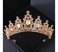 Joyas para el Cabello Tiaras de Corona para Mujeres Color de Oro Tiaras de Boda de Lujo de Lujo y Coronas Party Drinestone Prom Bridal Diadem Crown Tiara para Mujeres Joyas para el Cabello de la