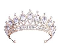 Joyas para el Cabello Tiaras de Corona para Mujeres Color de Oro Tiaras de Boda de Lujo de Lujo y Coronas Party Drinestone Prom Bridal Diadem Crown Tiara para Mujeres Joyas para el Cabello de la