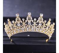 Joyas para el Cabello Tiaras de Corona para Mujeres Color de Oro Tiaras de Boda de Lujo de Lujo y Coronas Party Drinestone Prom Bridal Diadem Crown Tiara para Mujeres Joyas para el Cabello de la