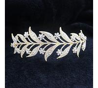Joyas para el cabello Tiaras de corona para mujeres Color de plata Vina de la hoja de la altura de la novia Coronas Accesorios para el cabello de la boda Día del reno