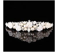 Joyas para el cabello Tiaras de corona para mujeres Corona de cabello de tiara nupcial para mujeres Pearls INLAID Pearls Girl Tading Vestido de cumpleaños Accesorios de Headdress By Gagalu