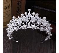 Joyas para el cabello Tiaras de corona para mujeres Coronas de perlas de cristal de cría de diario Día diámetro