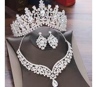 Joyas para el cabello Tiaras de corona para mujeres CRISTAL Agua de agua Barroque Corona Rhinestone Bridal Diadem Bride Tiara para mujeres Accesorios para el cabello de boda por gagalu (color: juego
