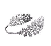 Joyas para el Cabello Tiaras de Corona para Mujeres Estilo Completo Cúcico Cúcico Crystal Dademita de la Novia Diadem Damas Crown Tiaras Accesorios para el Cabello de la Boda, 21-Silver009