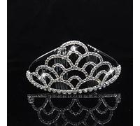 Joyas para el cabello Tiaras de corona para mujeres Fashion Luxury Crystal Tiaras y coronas Cop Pageant Diadema Joyería para el cabello de la boda para mujeres (color: 4)