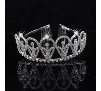 Joyas para el cabello Tiaras de corona para mujeres Fashion Luxury Crystal Tiaras y coronas Cop Pageant Diadema de la boda Big Crown Wedding Jewelry for Women (Color: 8)