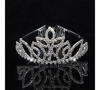 Joyas para el cabello Tiaras de corona para mujeres Fashion Luxury Crystal Tiaras y coronas Cop Pageant Diadema de cabello Big Crown Wedding Jewelry for Women (Color: 12)