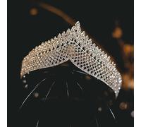 Joyas para el cabello Tiaras de corona para mujeres Luxury Cúcica Corona Corona Geométrica Rhinestone Crystal Diadem Queen Crowns Princess Tiaras Accesorios para el cabello de la fiesta nupcial