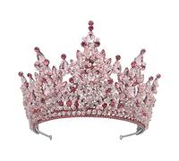 Joyas para el cabello Tiaras de corona para mujeres reina coronas Miss universo tiara nupcial mujeres lujo blue amenazas diadem accesorios para el cabello de boda indio, color rojo