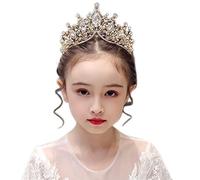 Joyas para el cabello Tiaras de corona para mujeres Tiara Princesa Girls Crown Crown Girl Cabeza Catwalk Accesorios para el cabello de Gagalu (color: color dorado)