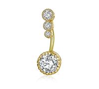 Joyas para el cuerpo para las mujeres Piercing Natural Diásporas Ombligo Anillo gota colgante Cuerpo Joyería Piercing de Vientre para Mujeres Sexy Beach Belly Durability And Fashion