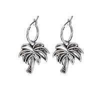 Joyas para mujeres Pendientes, planta de navidad de navidad palmera cactus rosa pendientes de aro de aros de joya vintage regalos de bijoux para novia, esposa, hermana, hija, madre en