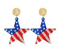 Joyas para orejas ¡Dale un toque aún más especial al Día de la Independencia! ¡No te pierdas estos aretes pequeños y exquisitos! (C, 3x3cm)