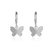 Joyas Plateadas Coreanas Elegantes Lindos Pendientes de Mariposas Mujeres Simeple Encantador Boucle d'Oreille Regalos para Novia, Esposa, Hermana, Hija, Madre en