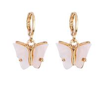 Joyas Plateadas Coreanas Elegantes Lindos Pendientes de Mariposas Mujeres Simeple Encantador Boucle d'Oreille Regalos para Novia, Esposa, Hermana, Hija, Madre en