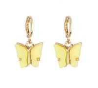 Joyas Plateadas Coreanas Elegantes Lindos Pendientes de Mariposas Mujeres Simeple Encantador Boucle d'Oreille Regalos para Novia, Esposa, Hermana, Hija, Madre en