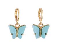 Joyas Plateadas Coreanas Elegantes Lindos Pendientes de Mariposas Mujeres Simeple Encantador Boucle d'Oreille Regalos para Novia, Esposa, Hermana, Hija, Madre en