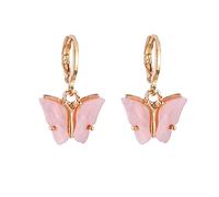 Joyas Plateadas Coreanas Elegantes Lindos Pendientes de Mariposas Mujeres Simeple Encantador Boucle d'Oreille Regalos para Novia, Esposa, Hermana, Hija, Madre en