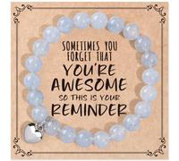Joyas y tarjetas de regalo inspiradoras para mujer, pulseras "Sometimes You Forget You're Awesome", regalos para el día de la madre, regalos únicos para mamá, hija, adolescente, hermana, mejores