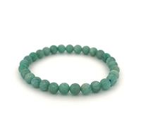 JoyasMinerales Pulsera de Piedras Naturales 100% Auténticas - Pulsera Amazonita - Ajuste Cómodo y Estilo Elegante | Cuerda Elástica Coreana y Caja de Joyería Incluida (Amazonita, 4mm)