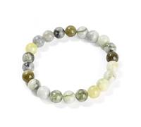JoyasMinerales Pulsera de Piedras Naturales 100% Auténticas - Pulsera Jade Flores - Ajuste Cómodo y Estilo Elegante | Cuerda Elástica Coreana y Caja de Joyería Incluida (Jade Flores, 6mm)